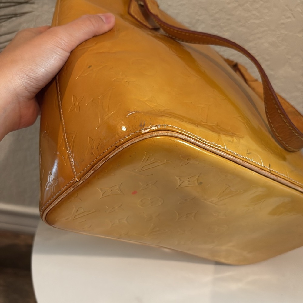 Louis Vuitton Mustard Patent Leather Tote - Picture 8 of 14